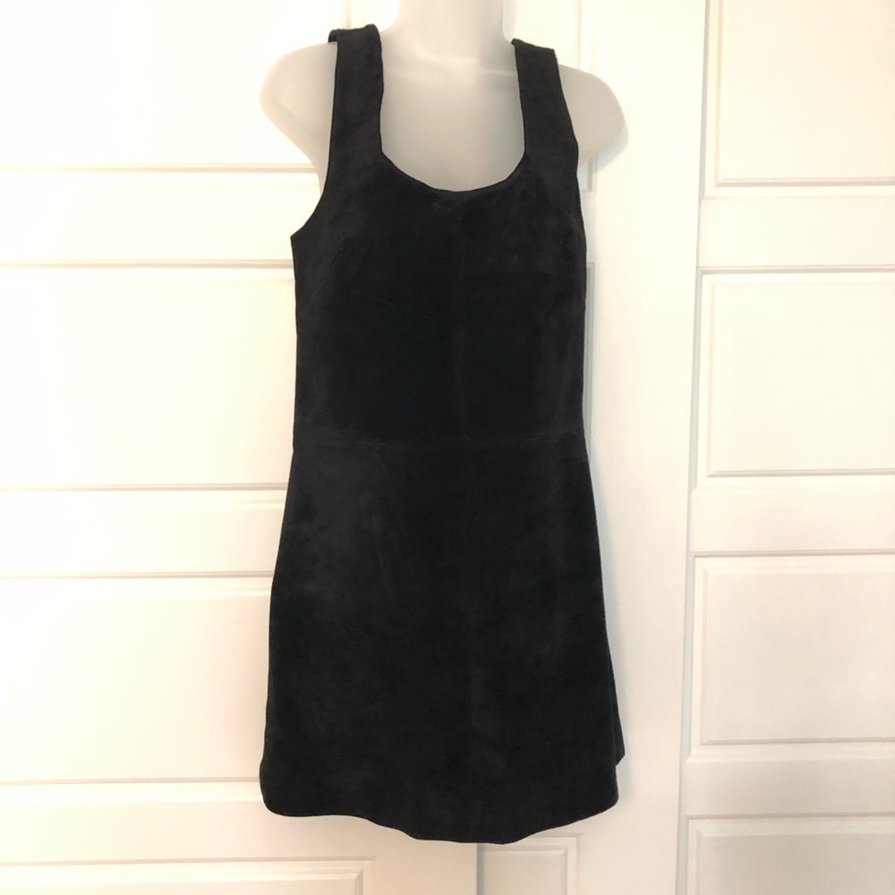 Retro style suede shift dress